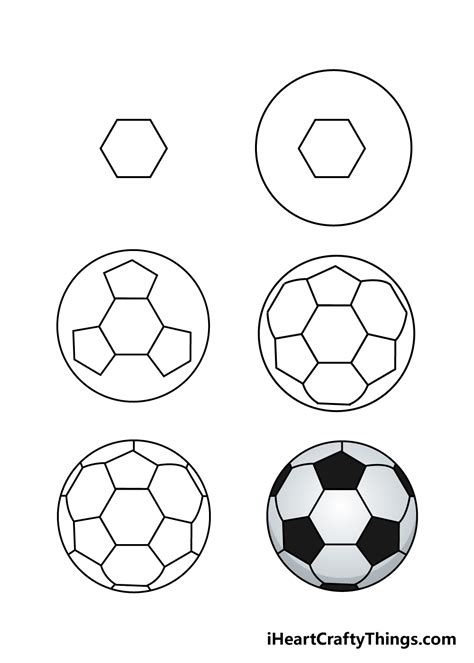 soccer ball drawing   draw  soccer ball step  step chegospl