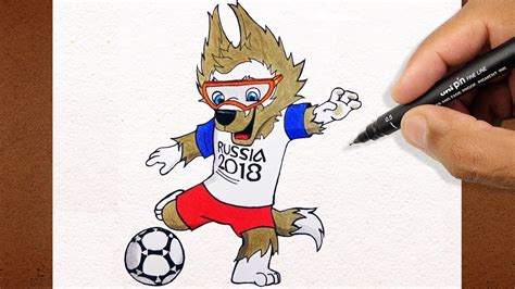 como desenhar e pintar o zabivaka mascote da copa rússia 2018