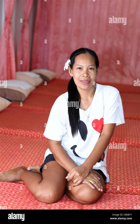 Massage Lady Karon Beach Phuket Thailand Southeast Asia Asia Stock