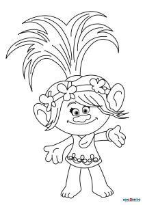 printable poppy coloring pages trolls  kids poppy coloring