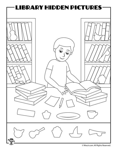 printable library activities coloring pages word puzzles hidden