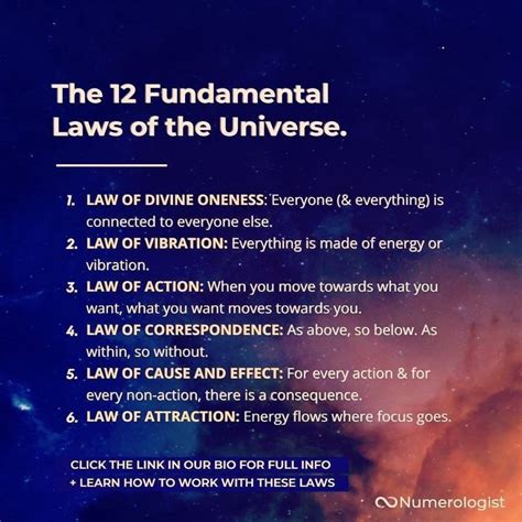 fundamental laws   universe law   connected