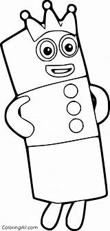 Numberblocks Coloringall Colouring Colorear Confirmed sketch template