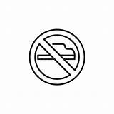 Icona Fumare Elemento Fumatori Smesso Quit Fuma Sottile sketch template
