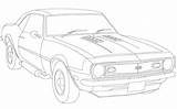 Camaro 1969 Drawing Coloring Pages Draw Drawings Car Colouring Silhouette Chevy Race Paintingvalley Engine Super sketch template