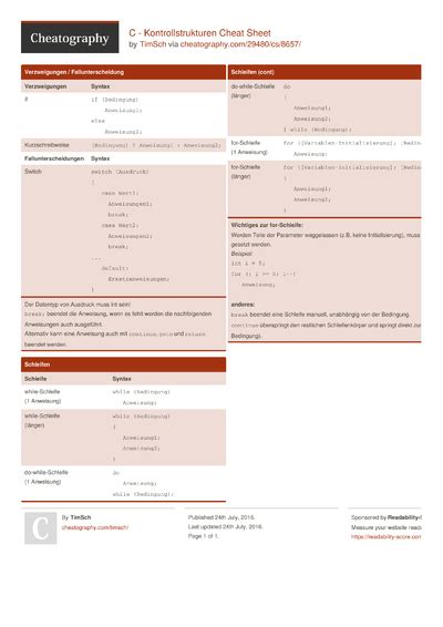 Befehle Microcontroller 8051 Auszug Cheat Sheet By Timsch Download