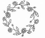 Wreath Circle Bloemenkrans Kleurplaat Hierover sketch template