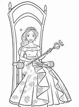 Elena Coloring Avalor Pages Throne Printable sketch template