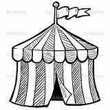 Circus Tent Big Clipart Drawing Vector Illustration Sketch Stock Coloring Draw Carnival Doodle Format Style Lhfgraphics Depositphotos Pages Google Crafts sketch template