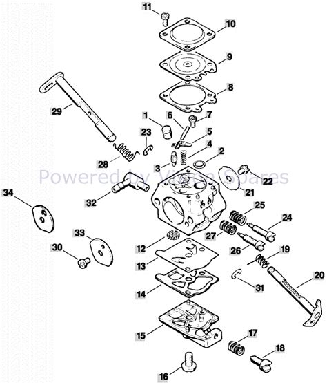 msc stihl chainsaw parts diagram