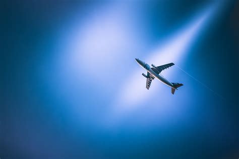 passenger plane blue sky vehicle aircraft hd wallpaper