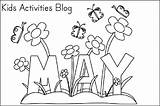 May Coloring Pages Printable Month Kids Sheets Flowers Color Printables Spring Worksheets Kidsactivitiesblog Print Fall Fun Template Activities April Basket sketch template
