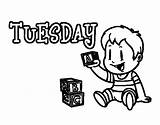 Coloring Tuesday Week Days Pages Colorear Monday Para Thursday Coloringcrew Happy Dibujo Martes Related sketch template