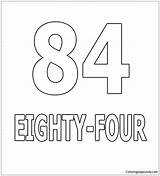 Eighty Four Number Pages Coloring Color Two Coloringpagesonly sketch template