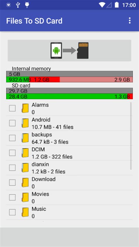 files  sd card  android