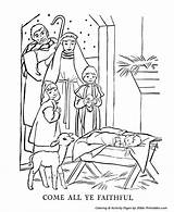 Nativity Faithful Ye Colouring Perhaps Chrismas Colring sketch template