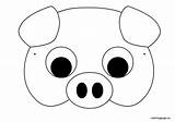 Pig Mask Template Printable Masks Coloring Little Pigs Three Animal Kids Crafts Templates Printables Felt Diy Ears Pdf Costumes Coloringpage sketch template