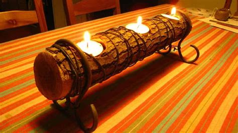 diy wooden candle holder  beautiful rustic decor