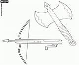 Axe Crossbow sketch template