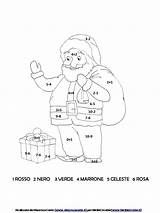Natale Babbo Addizioni Colorare Numeri Guarda Iscriviti Canale sketch template