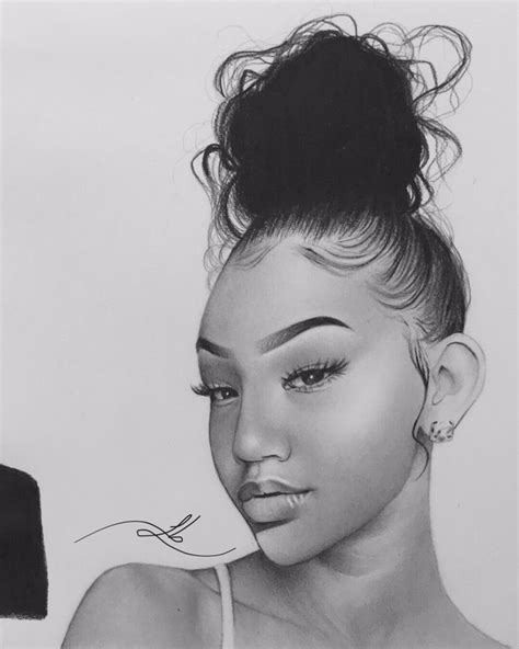 pin  giselle munoz  brown girl art drawings  black girls black