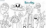 Rick Morty Coloring sketch template