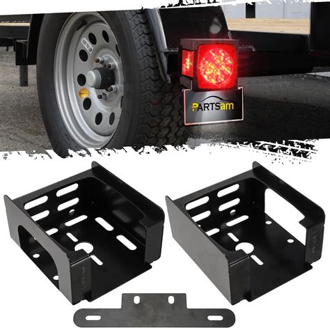 buy partsam  set square black trailer tail light ing box left   license plate bracket