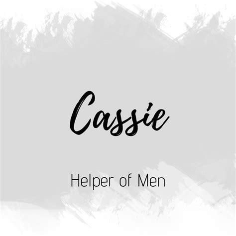 Cassie Female Character Names Names With Meaning