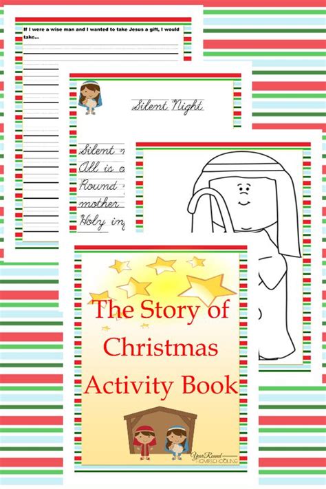 story  christmas printable pack thrifty homeschoolers