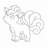 Vulpix Coloring Pages Pokemon Ninetales Template Getcolorings Color Lineart Choose Board Bank sketch template