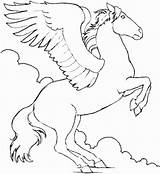 Pegasus Coloring4free Coloring Pages Rearing Related Posts sketch template
