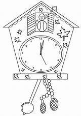 Clock Longcase Intervals Minute Kids Pages Coloring sketch template