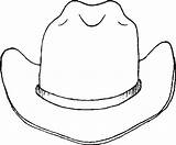 Cowboy Hat Coloring Pages Template Printable Clipart Boot Drawing Boots Clip Kids Cowgirl Cliparts Stencil Color Hats Templates Library Print sketch template