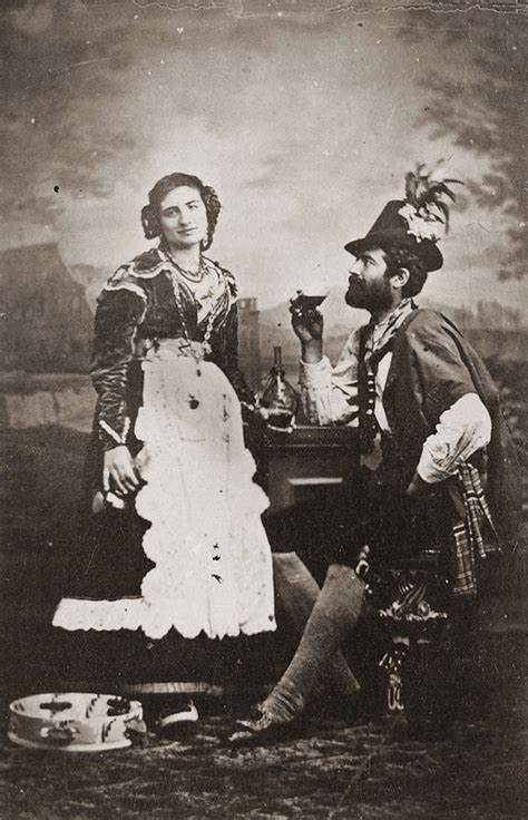 antique and classic photographic images wine drinking italian couple 1860s