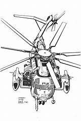 Yiming Sikorsky Stallion Helicopter Chinook Paints Shadow sketch template