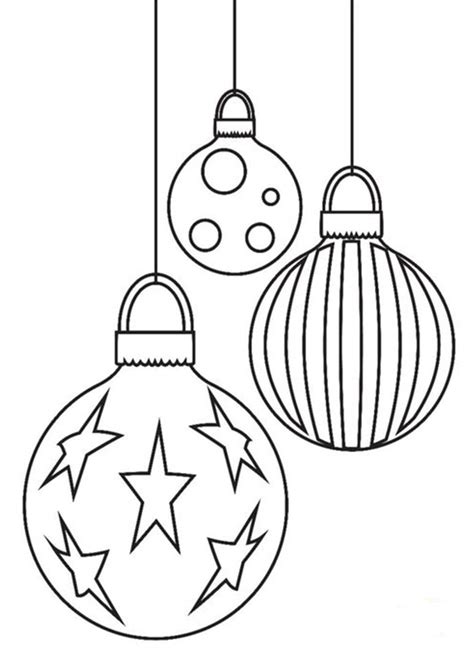 christmas ornament coloring pages tulamama