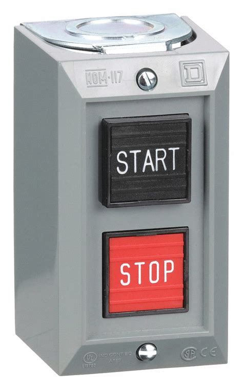 square  push button control station  startstop push buttonpush button number