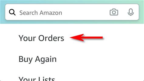 find  orders   amazon app