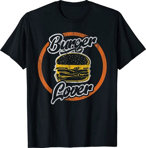 burger lover vintage style retro t shirt clothing