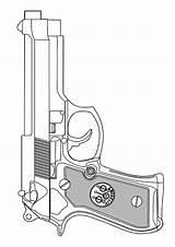 Waffe Pistol Service Ausmalbilder Paintball Ausmalbild sketch template