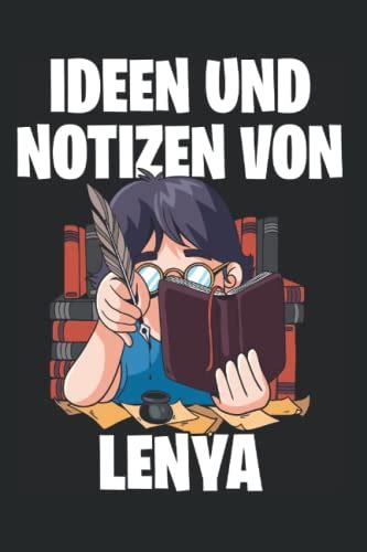 Ideen Und Notizen Von Lenya Personalisiert Liniertes Notizbuch Für