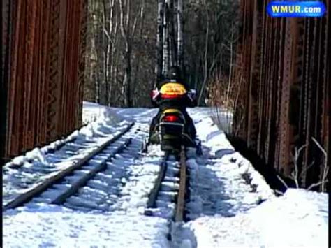 train derailment blamed  snowmobile activity youtube