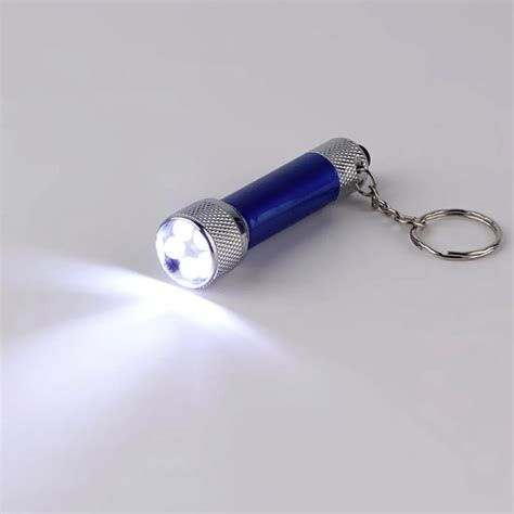 icoco portable  led mini flashlight light torch aluminum keychain keyring chain mini  led
