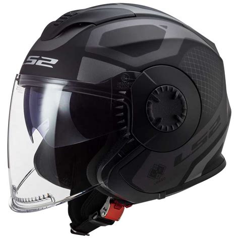 ls  verso open face helmet black motardinn
