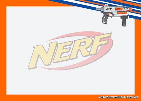 printable nerf gun party invitations template