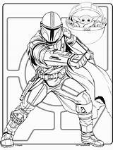Mandalorian Yoda Grogu Wars Crayola Starwars Destiny sketch template