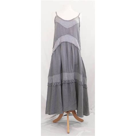 collezione gaia italy bnwt ladies full length dress light grey size  oxfam gb oxfams