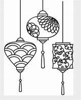 Lantern Drawing Chinese Ramadan Lanterns Designs Getdrawings Embroidery sketch template