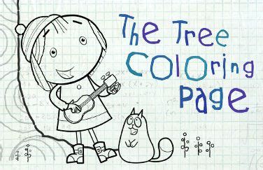 tree coloring page coloring pages tree coloring page peg  cat