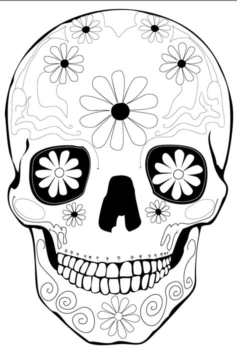 coloring pages  de los muertos calaca skull coloring pages day